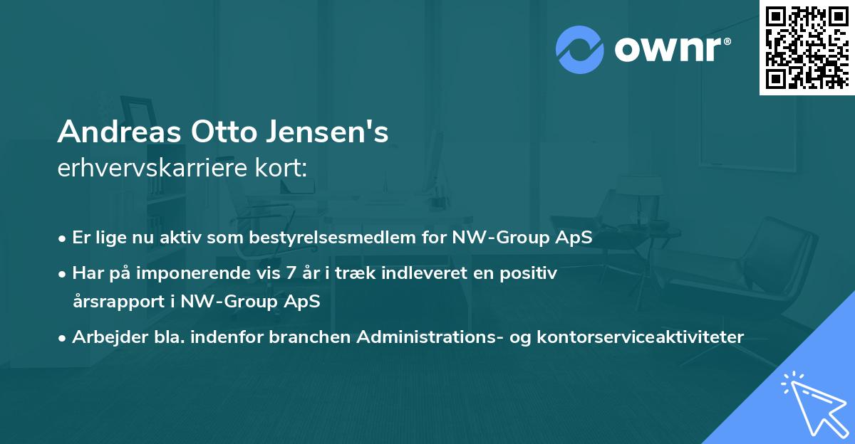 Andreas Otto Jensen's erhvervskarriere kort