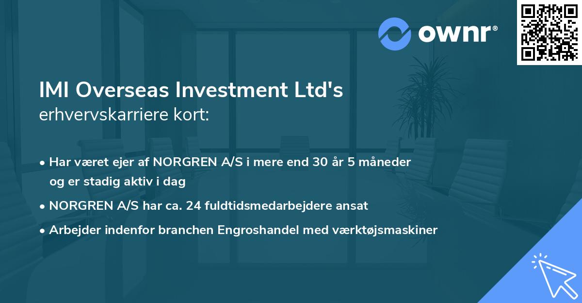 IMI Overseas Investment Ltd's erhvervskarriere kort