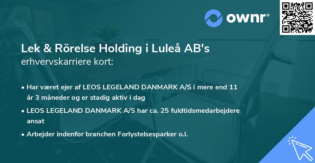 Lek & Rörelse Holding i Luleå AB's erhvervskarriere kort