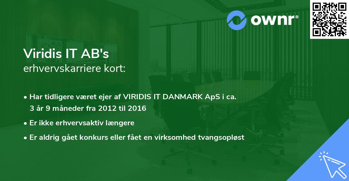 Viridis IT AB's erhvervskarriere kort