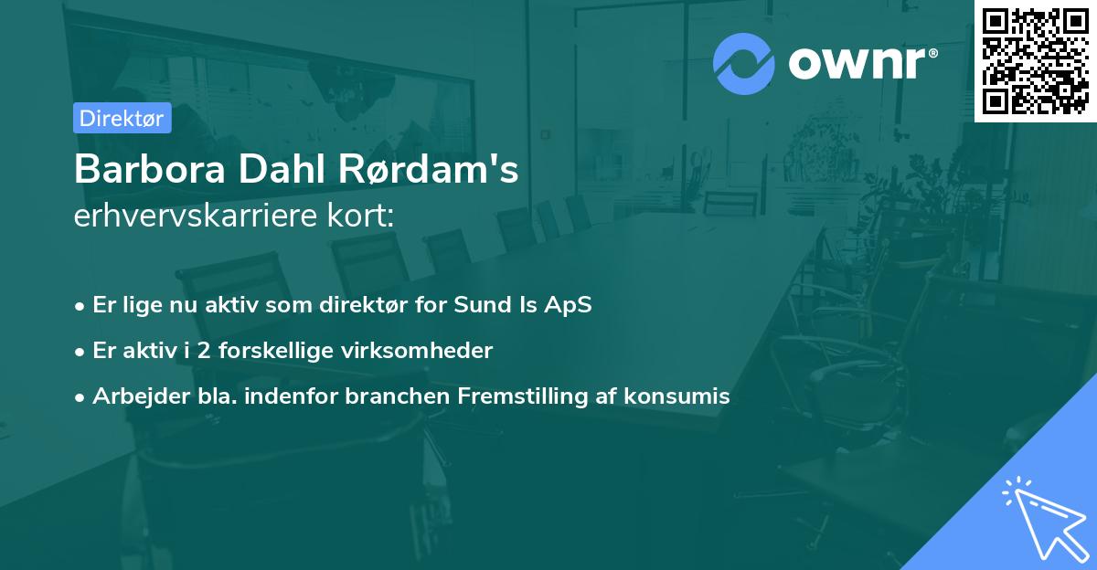 Barbora Dahl Rørdam's erhvervskarriere kort