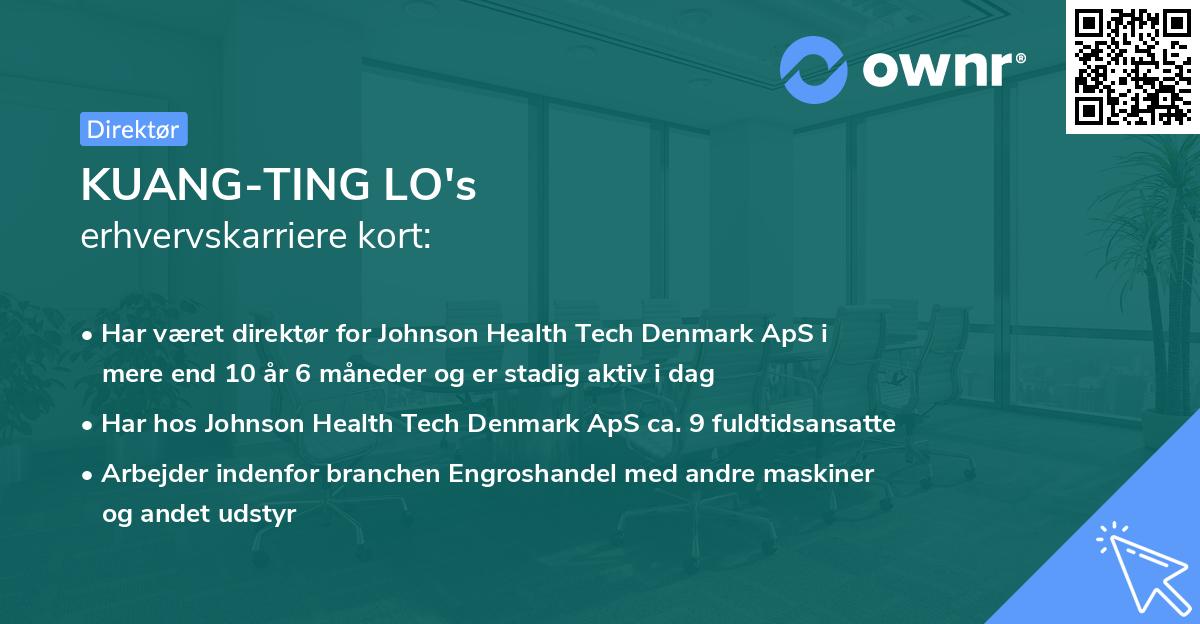 KUANG-TING LO's erhvervskarriere kort