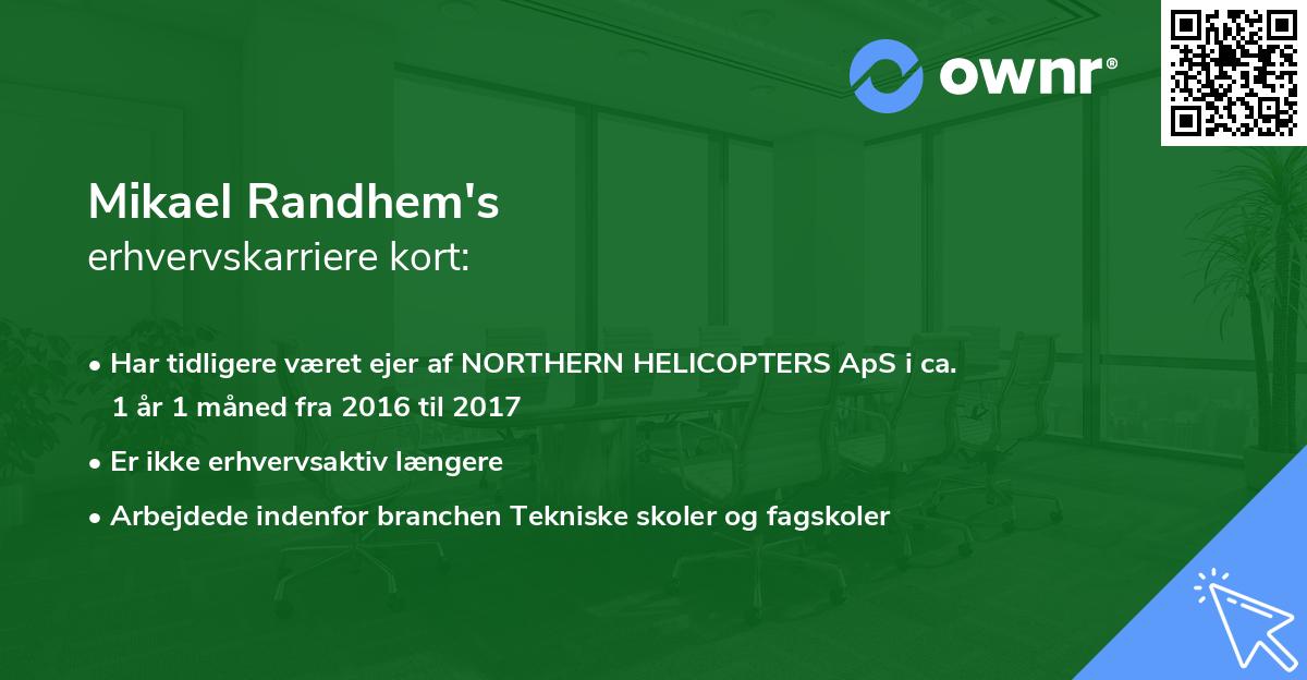 Mikael Randhem's erhvervskarriere kort