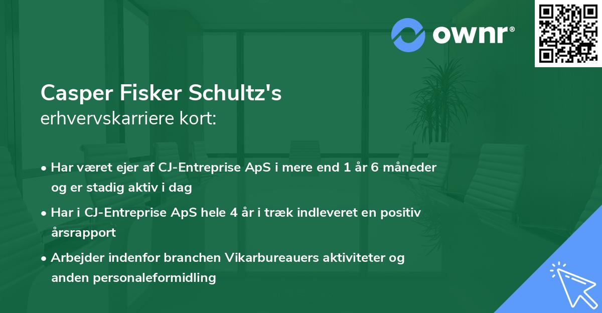 Casper Fisker Schultz's erhvervskarriere kort