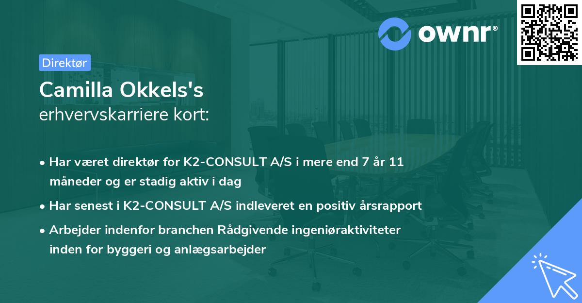 Camilla Okkels's erhvervskarriere kort