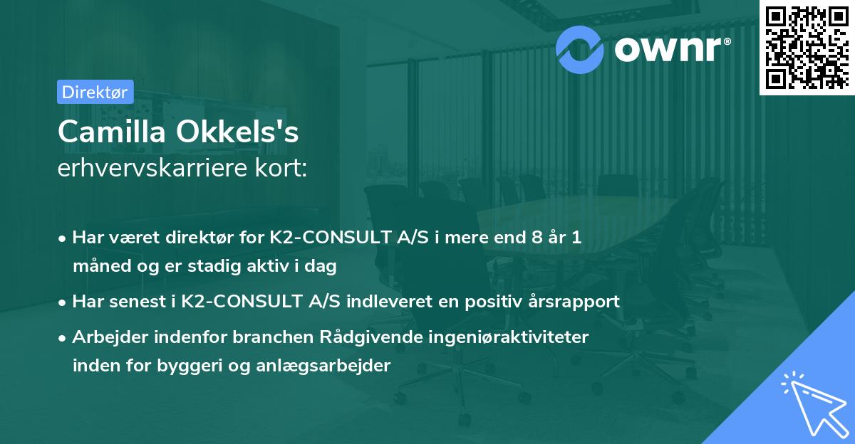 Camilla Okkels's erhvervskarriere kort