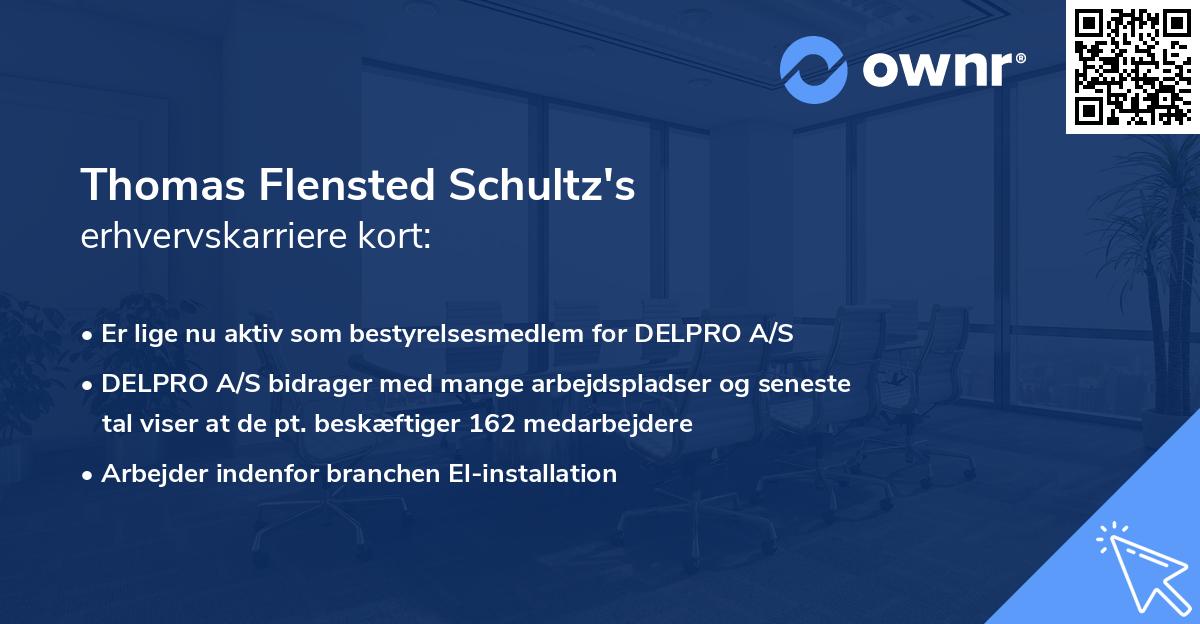 Thomas Flensted Schultz's erhvervskarriere kort