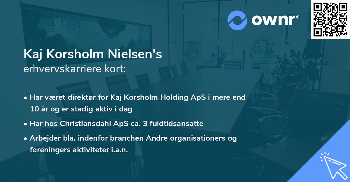 Kaj Korsholm Nielsen's erhvervskarriere kort