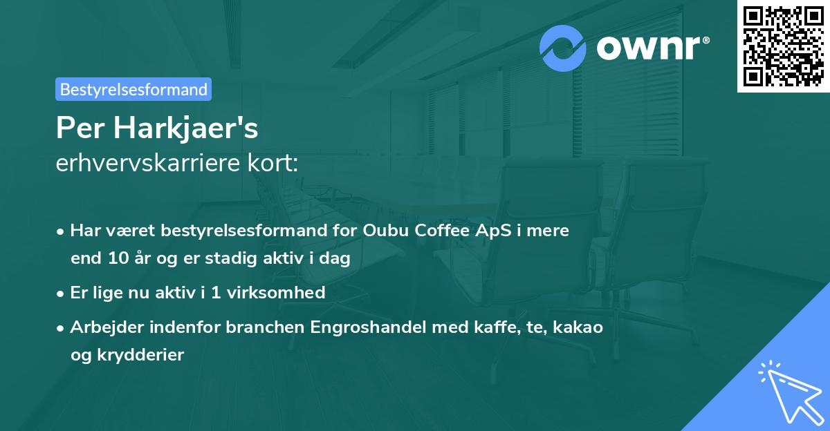 Per Harkjaer's erhvervskarriere kort