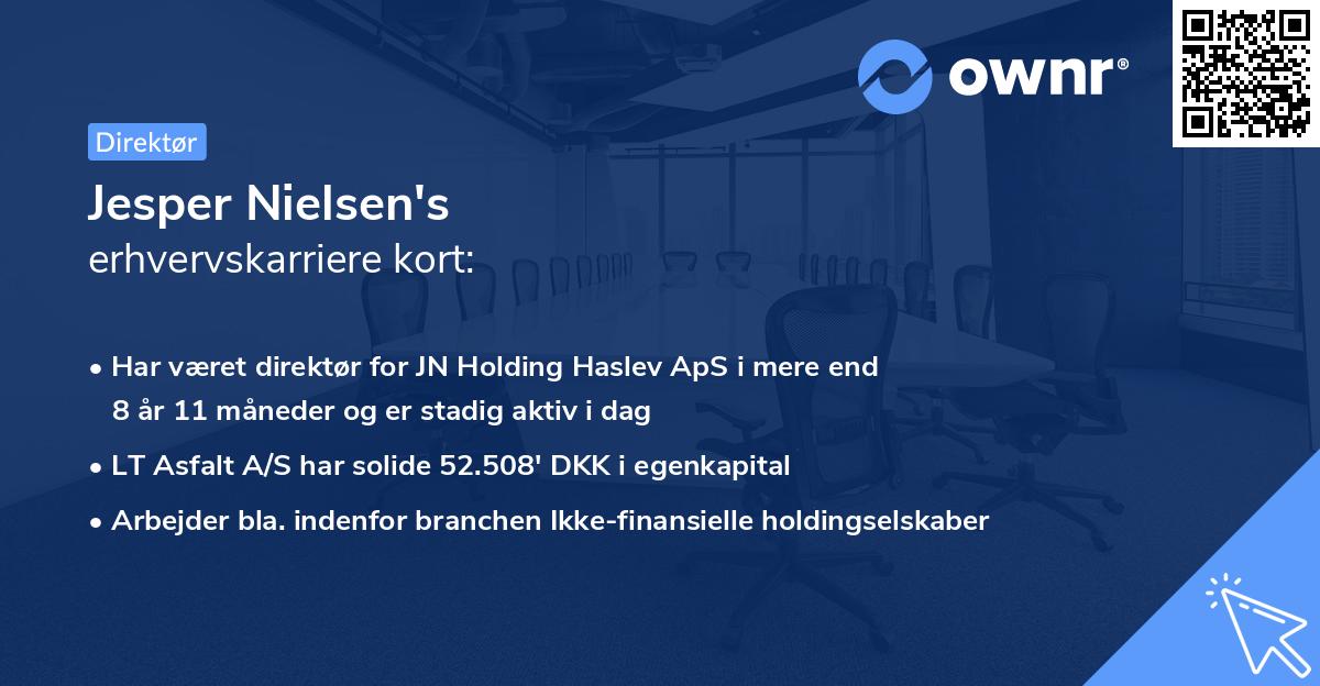 Jesper Nielsen's erhvervskarriere kort