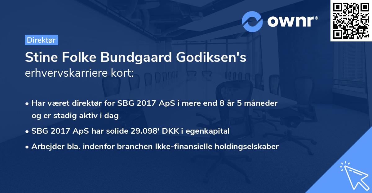 Stine Folke Bundgaard Godiksen's erhvervskarriere kort