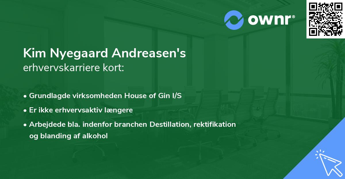 Kim Nyegaard Andreasen's erhvervskarriere kort