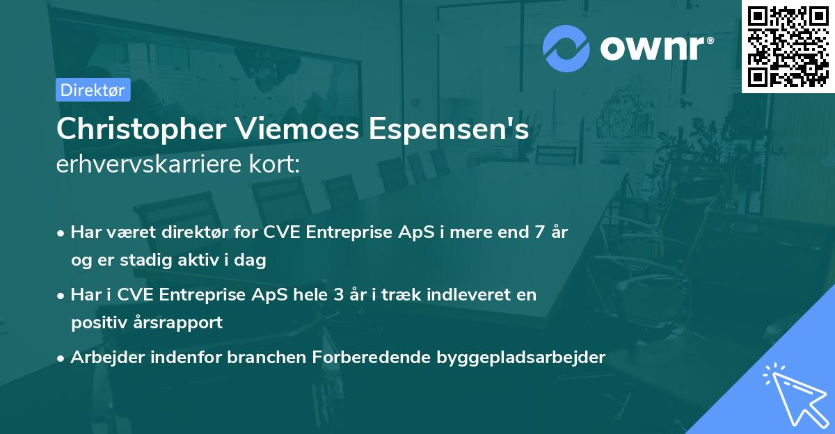 Christopher Viemoes Espensen's erhvervskarriere kort