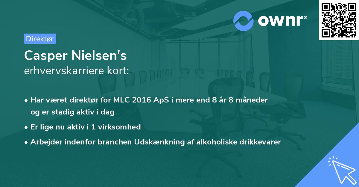 Casper Nielsen's erhvervskarriere kort