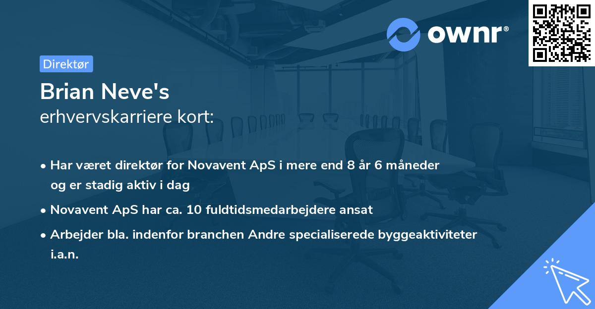 Brian Neve's erhvervskarriere kort