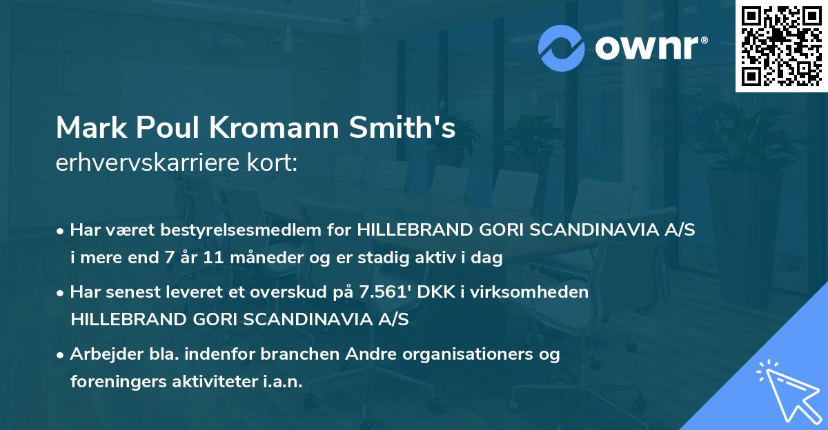 Mark Poul Kromann Smith's erhvervskarriere kort