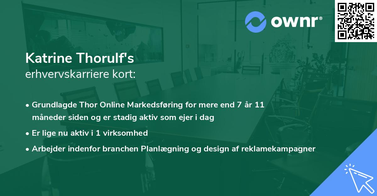 Katrine Thorulf's erhvervskarriere kort