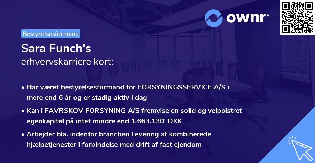 Sara Funch's erhvervskarriere kort