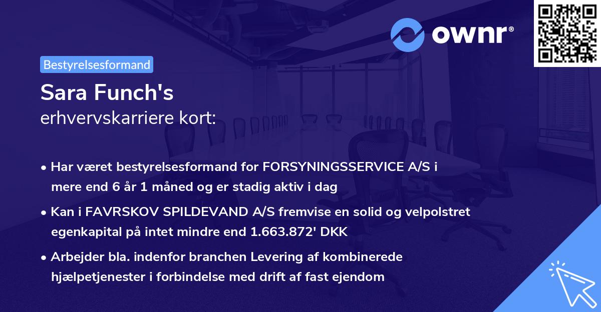 Sara Funch's erhvervskarriere kort