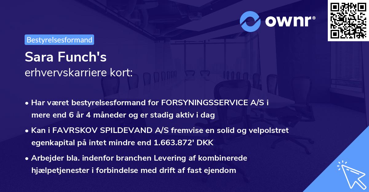 Sara Funch's erhvervskarriere kort