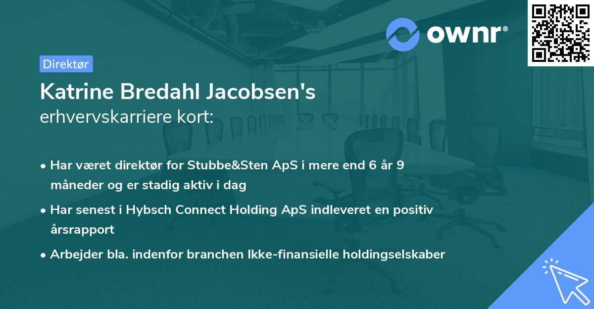 Katrine Bredahl Jacobsen's erhvervskarriere kort