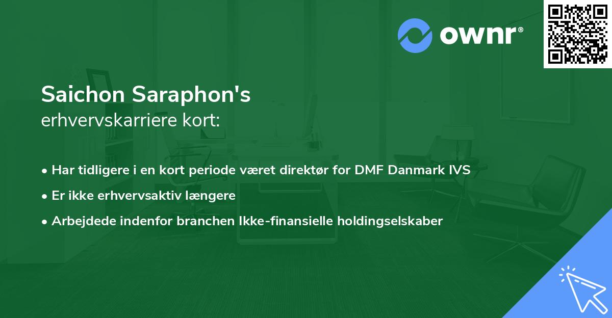 Saichon Saraphon's erhvervskarriere kort