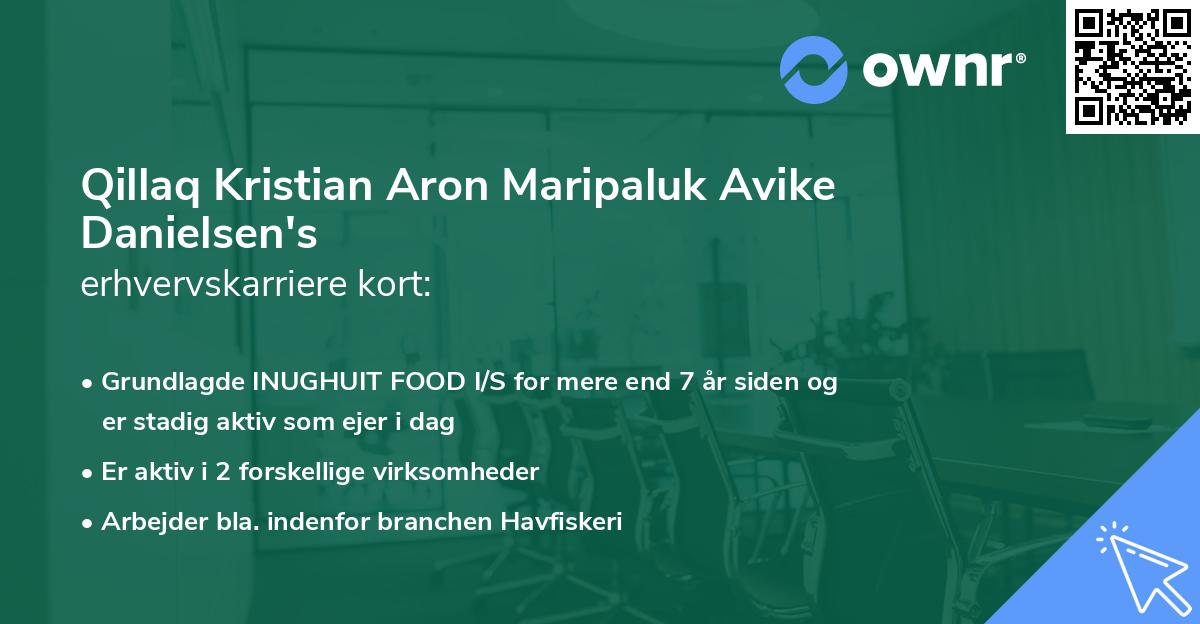 Qillaq Kristian Aron Maripaluk Avike Danielsen's erhvervskarriere kort