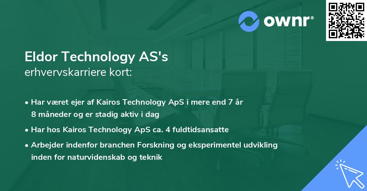 Eldor Technology AS's erhvervskarriere kort