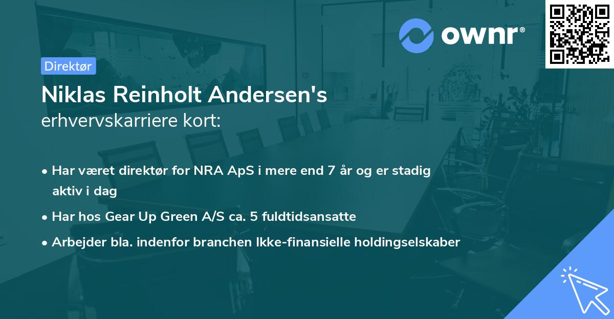 Niklas Reinholt Andersen's erhvervskarriere kort