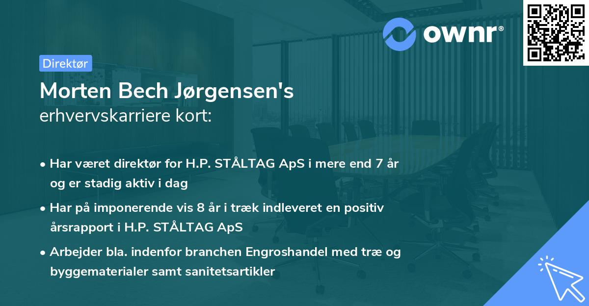 Morten Bech Jørgensen's erhvervskarriere kort