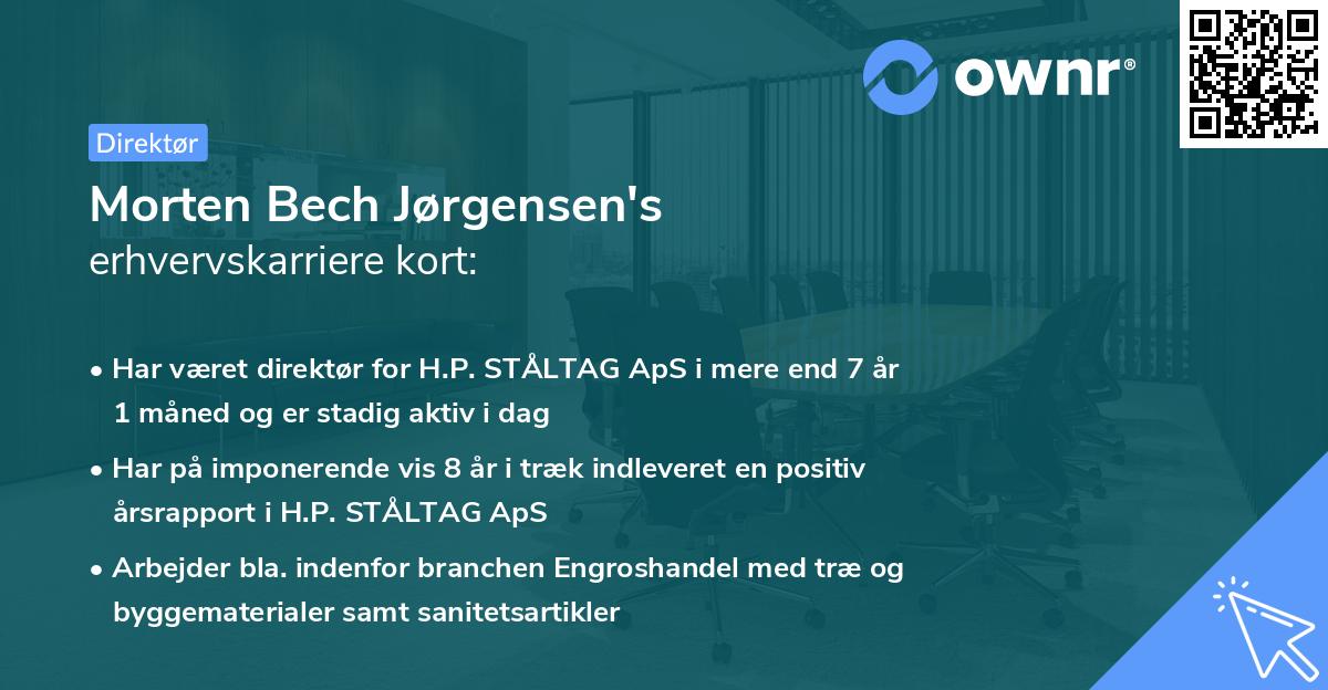 Morten Bech Jørgensen's erhvervskarriere kort