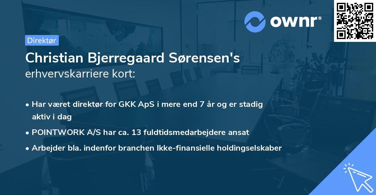 Christian Bjerregaard Sørensen's erhvervskarriere kort