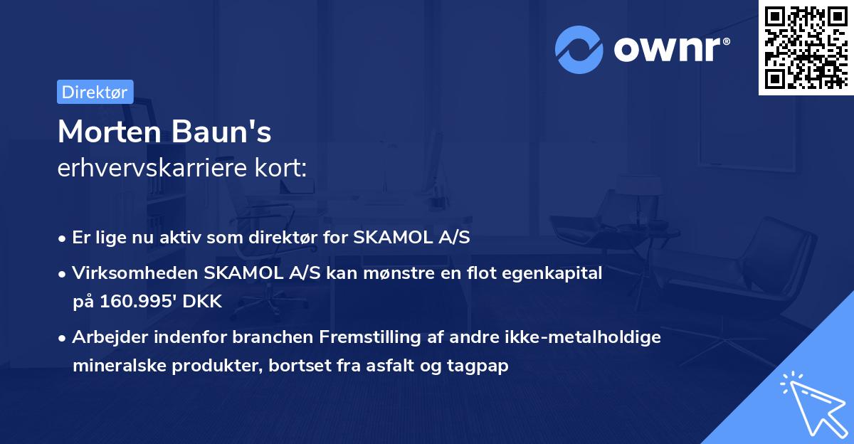 Morten Baun's erhvervskarriere kort