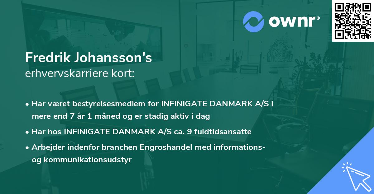 Fredrik Johansson's erhvervskarriere kort