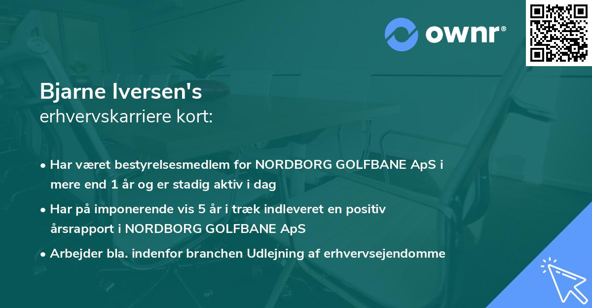 Bjarne Iversen's erhvervskarriere kort