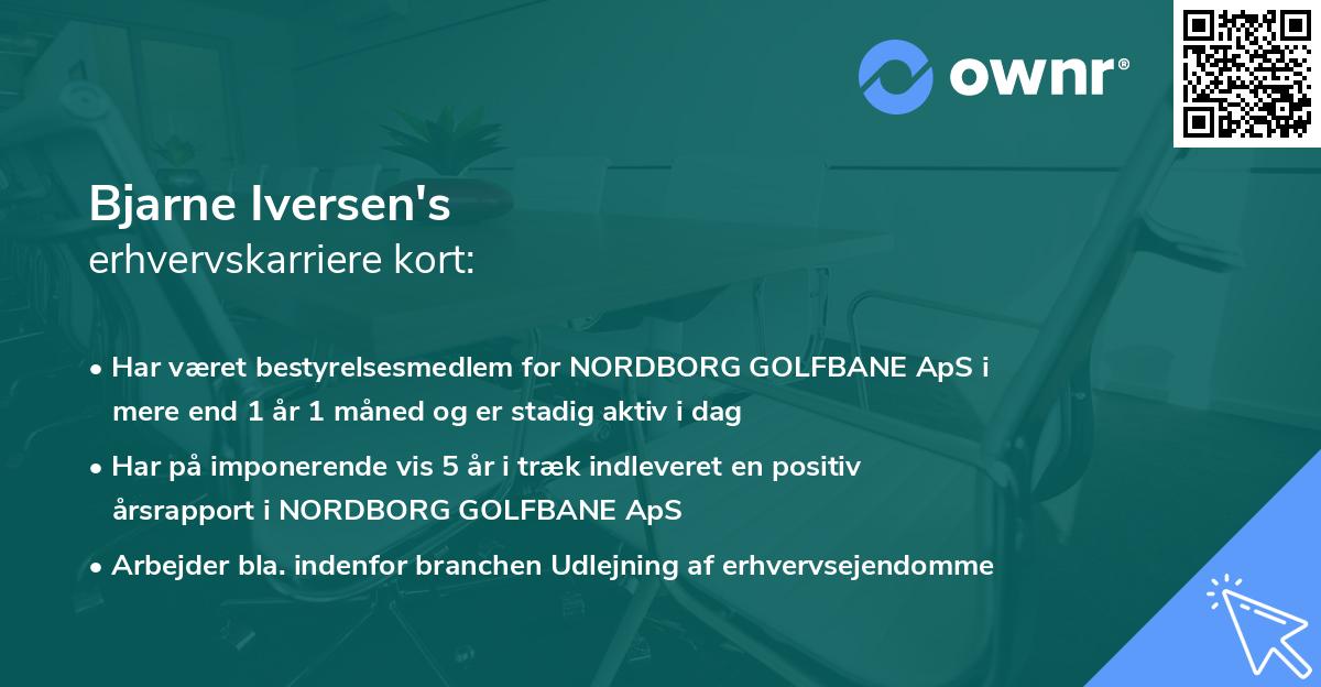 Bjarne Iversen's erhvervskarriere kort