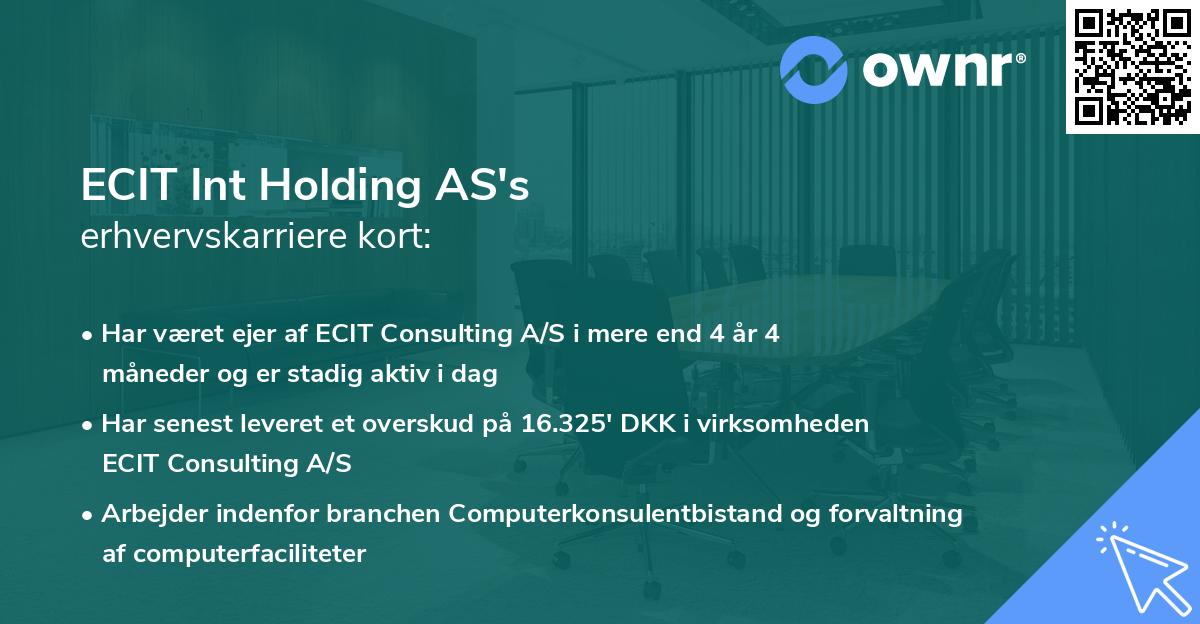 ECIT Int Holding AS's erhvervskarriere kort