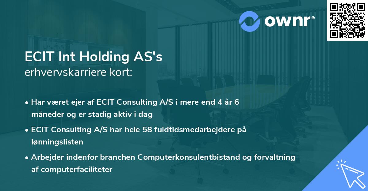 ECIT Int Holding AS's erhvervskarriere kort