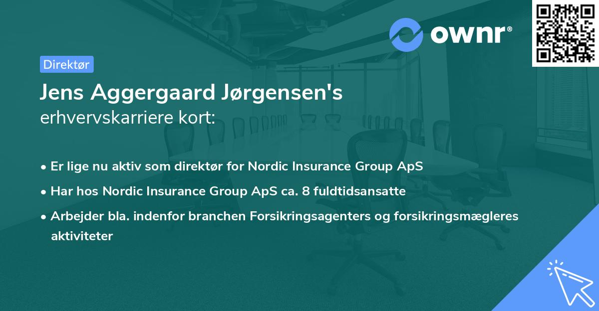 Jens Aggergaard Jørgensen's erhvervskarriere kort