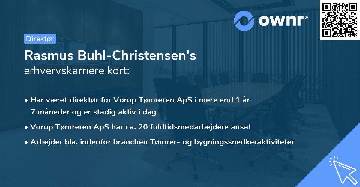 Rasmus Buhl-Christensen's erhvervskarriere kort