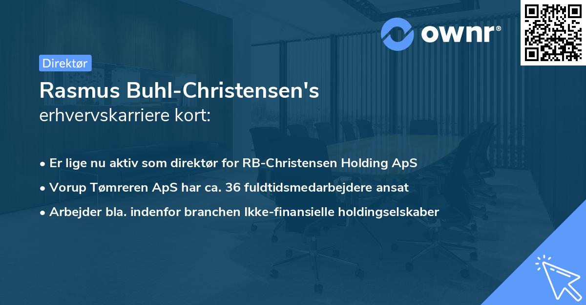 Rasmus Buhl-Christensen's erhvervskarriere kort