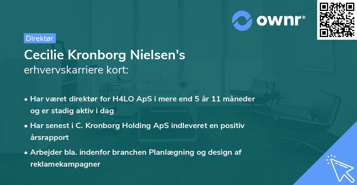 Cecilie Kronborg Nielsen's erhvervskarriere kort