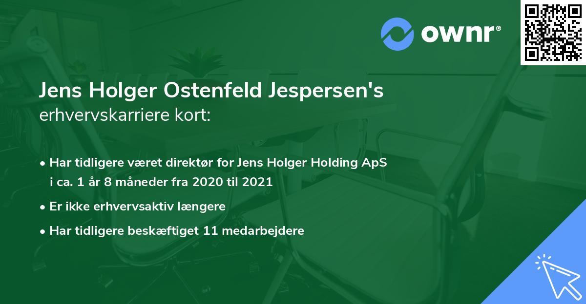 Jens Holger Ostenfeld Jespersen's erhvervskarriere kort