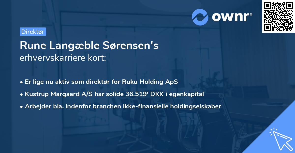 Rune Langæble Sørensen's erhvervskarriere kort