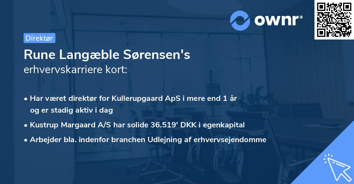Rune Langæble Sørensen's erhvervskarriere kort