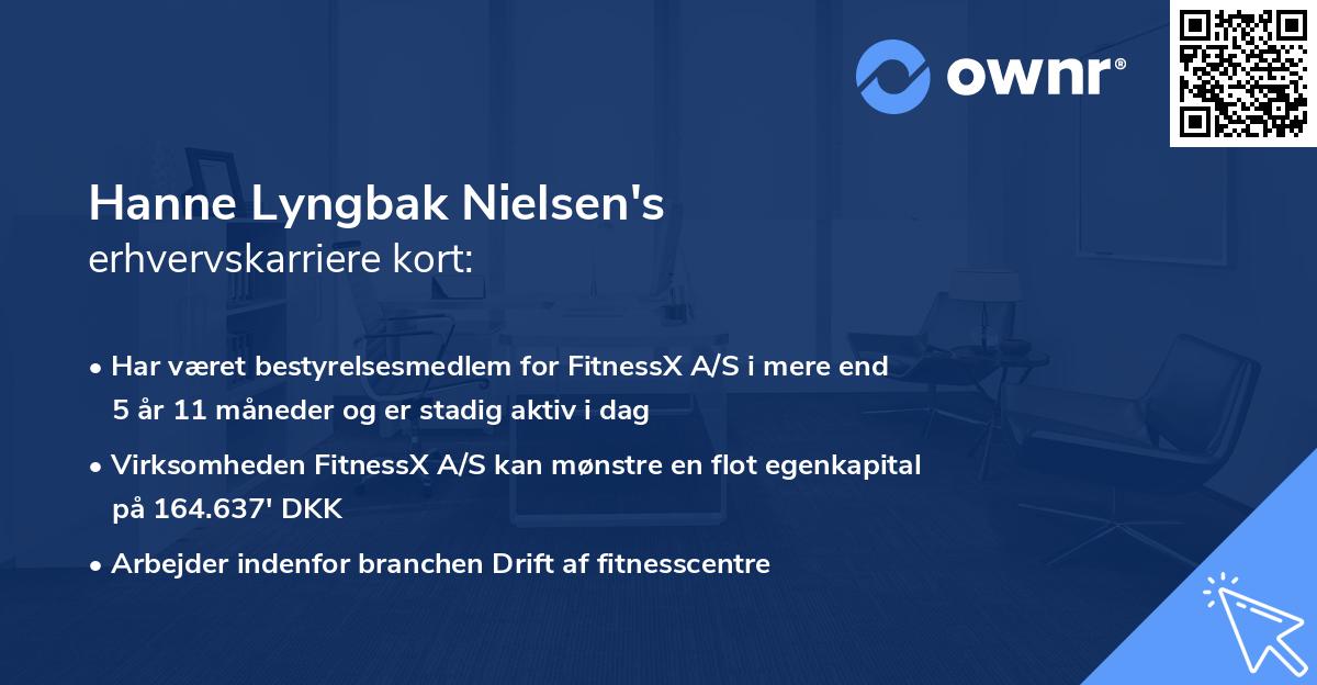 Hanne Lyngbak Nielsen's erhvervskarriere kort