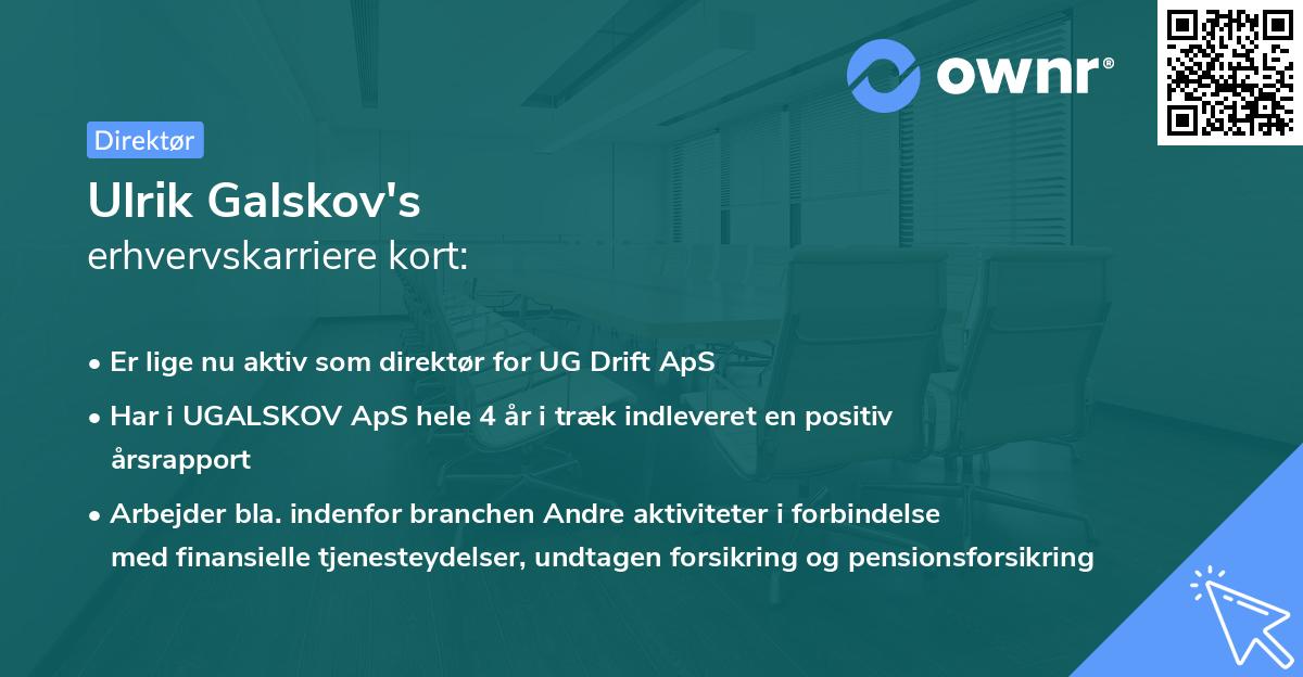 Ulrik Galskov's erhvervskarriere kort