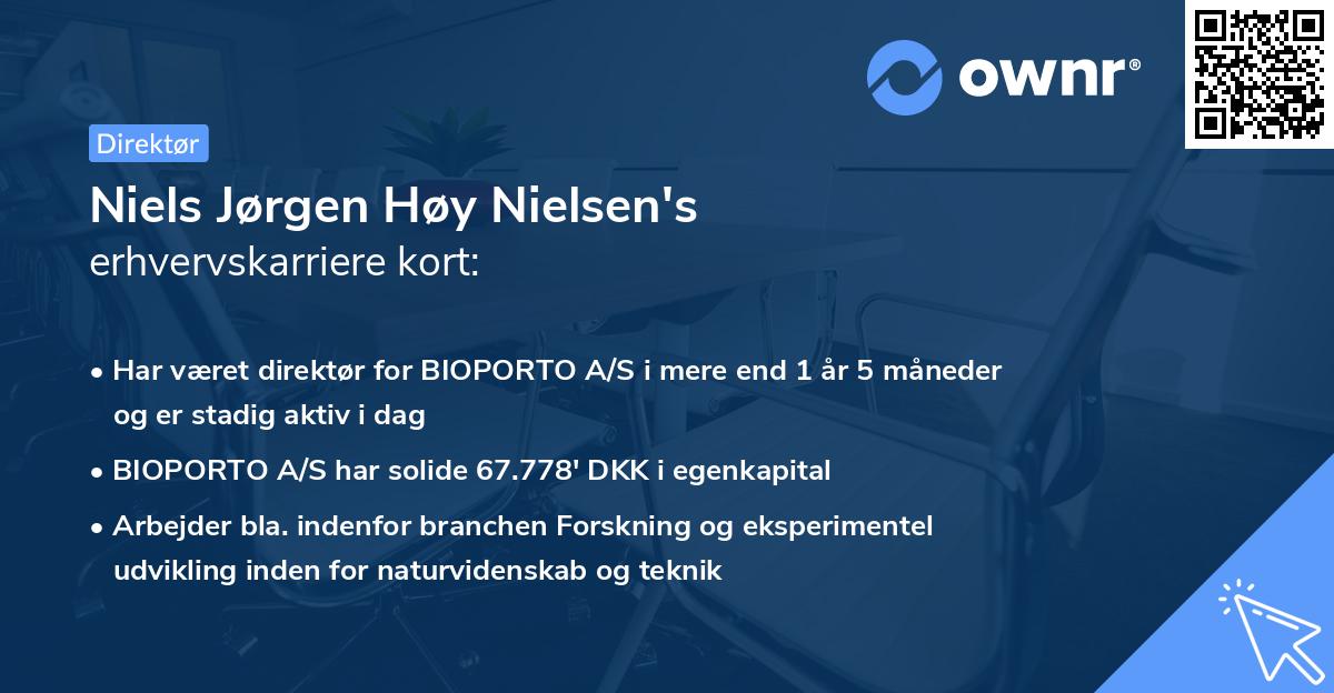 Niels Jørgen Høy Nielsen's erhvervskarriere kort