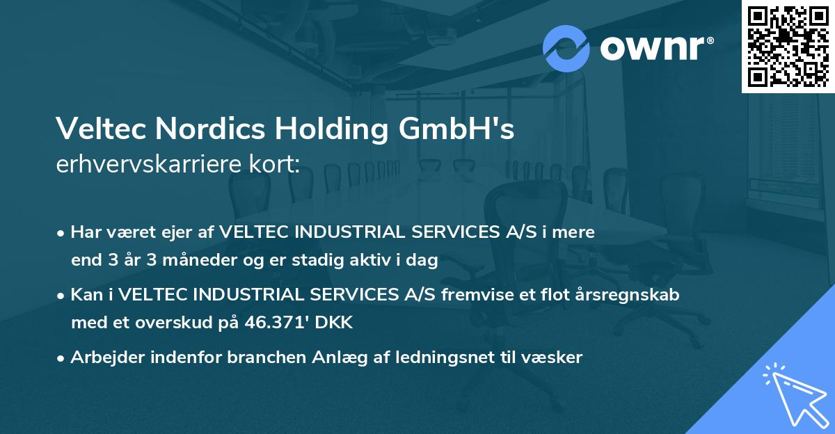 Veltec Nordics Holding GmbH's erhvervskarriere kort