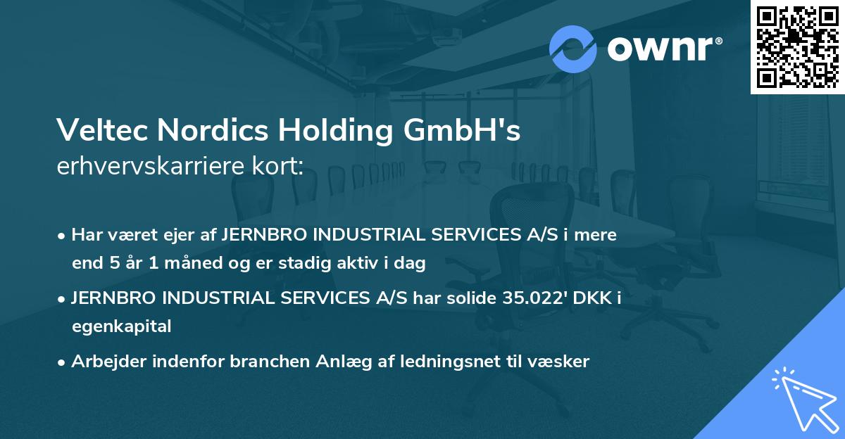 Veltec Nordics Holding GmbH's erhvervskarriere kort
